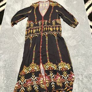 Free People Foley Maxi Dress Womens Snall Moody Floral